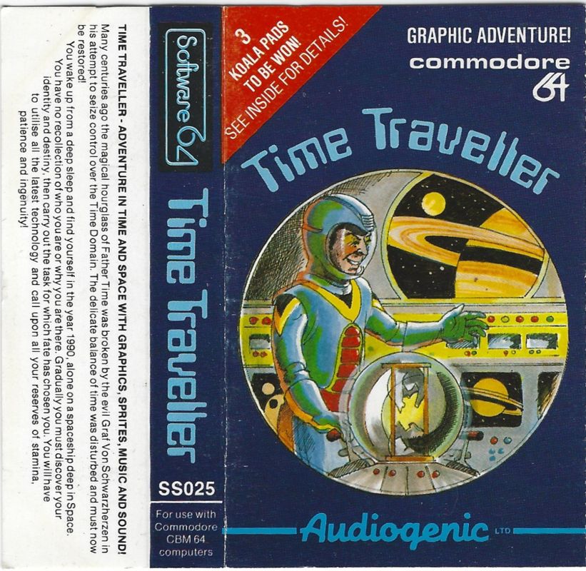 Time Traveller box art for Commodore 64